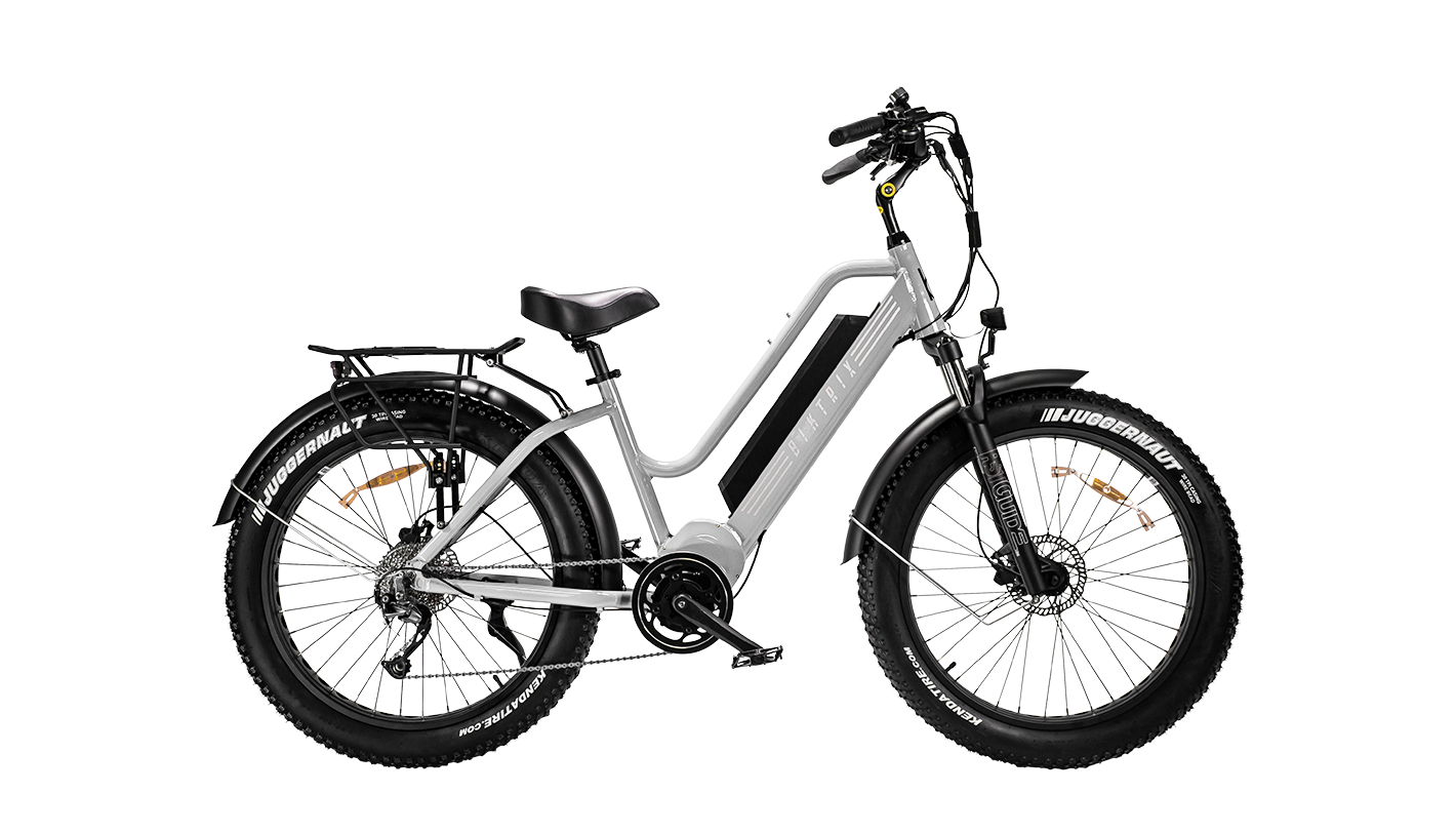 Stunner X 5 - 26x4 Fat Tires (Large) FITS RIDERS 5'6"/ 31IN INSEAM AND TALLER / Silver / In Stock and Shipping