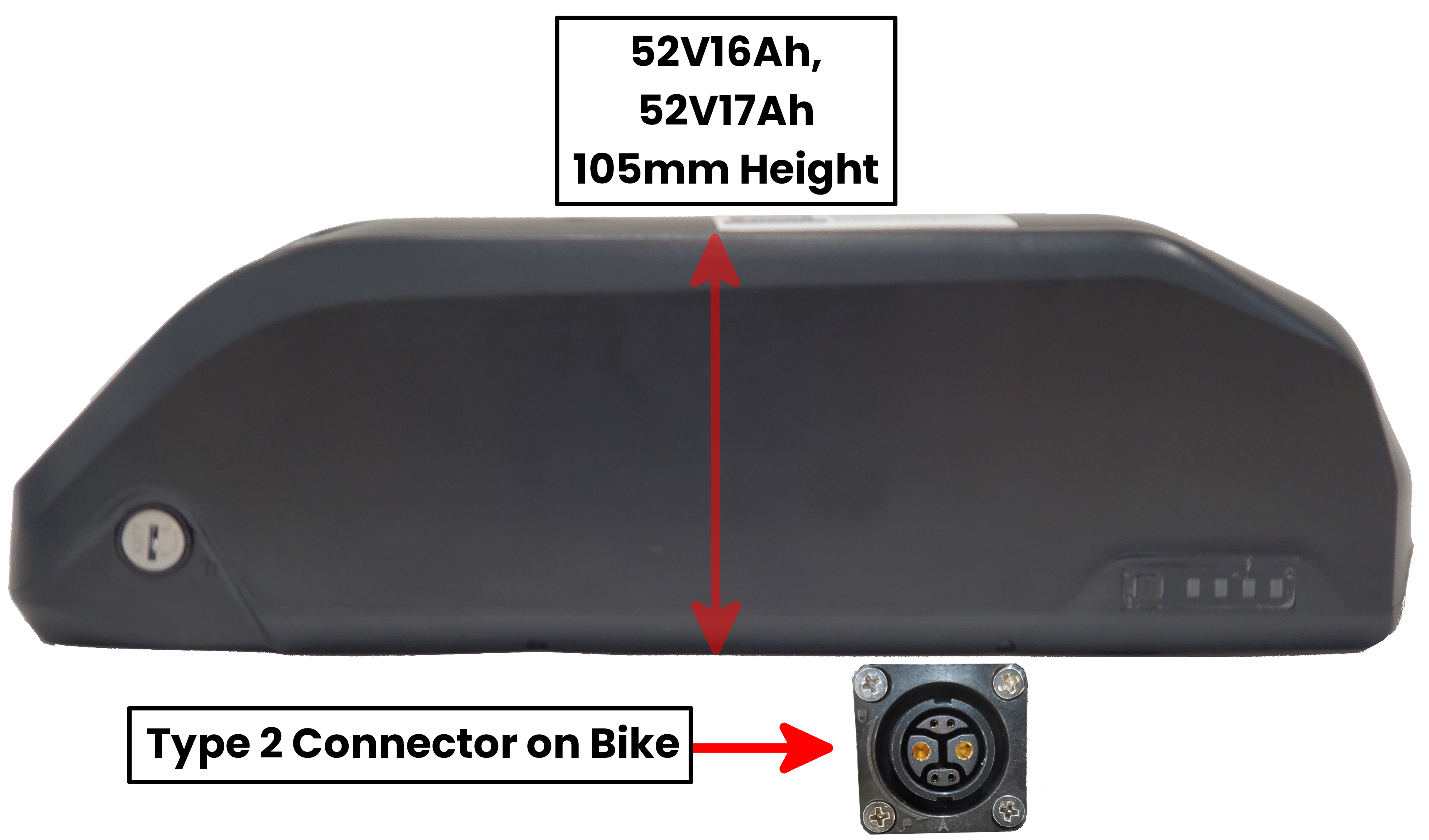 [Select] Range Extender Kit for Duo Series - OEM/Sinowatt / 52V 16Ah / Type 2