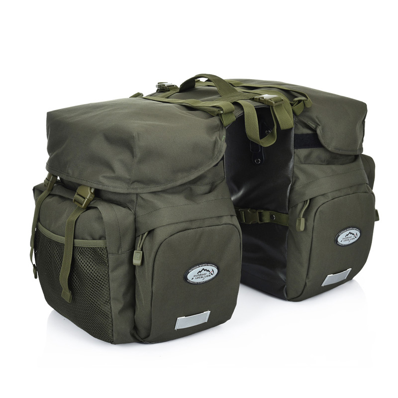 Canvas Pannier Bags - Green