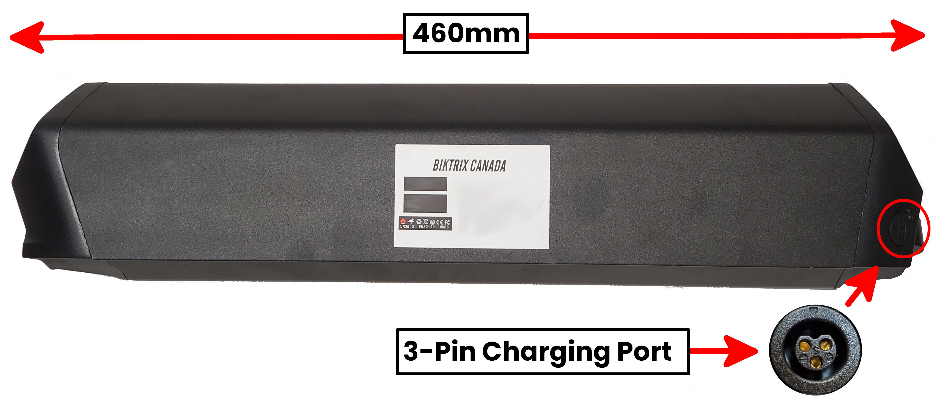 Dorado Batteries for Juggernaut Classic, Stunner, Swift Series - 48V 19Ah (3-Pin)