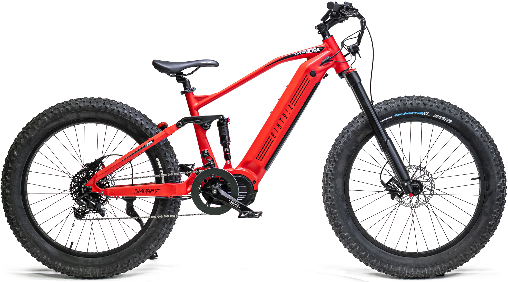 Juggernaut Ultra FS Pro 3 - Fat / L | 19” Frame (Fits Riders  5’11”+ / 32”+ inseam) / Matte Red / 26x4.9 Fat Wheels (great on snow | sand | gravel)