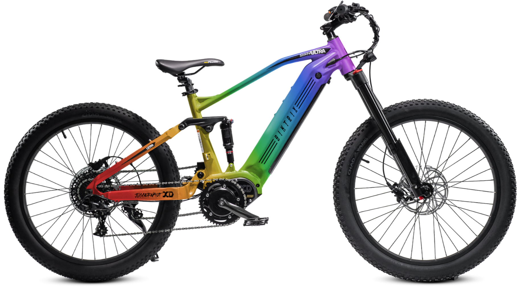 Juggernaut FS XD MTB - Powder Coated / XL | 21” Frame (Fits Riders 6’3”+ / 34”+ inseam) / 27.5x3 MTB Wheels (great on pavement | groomed trails)