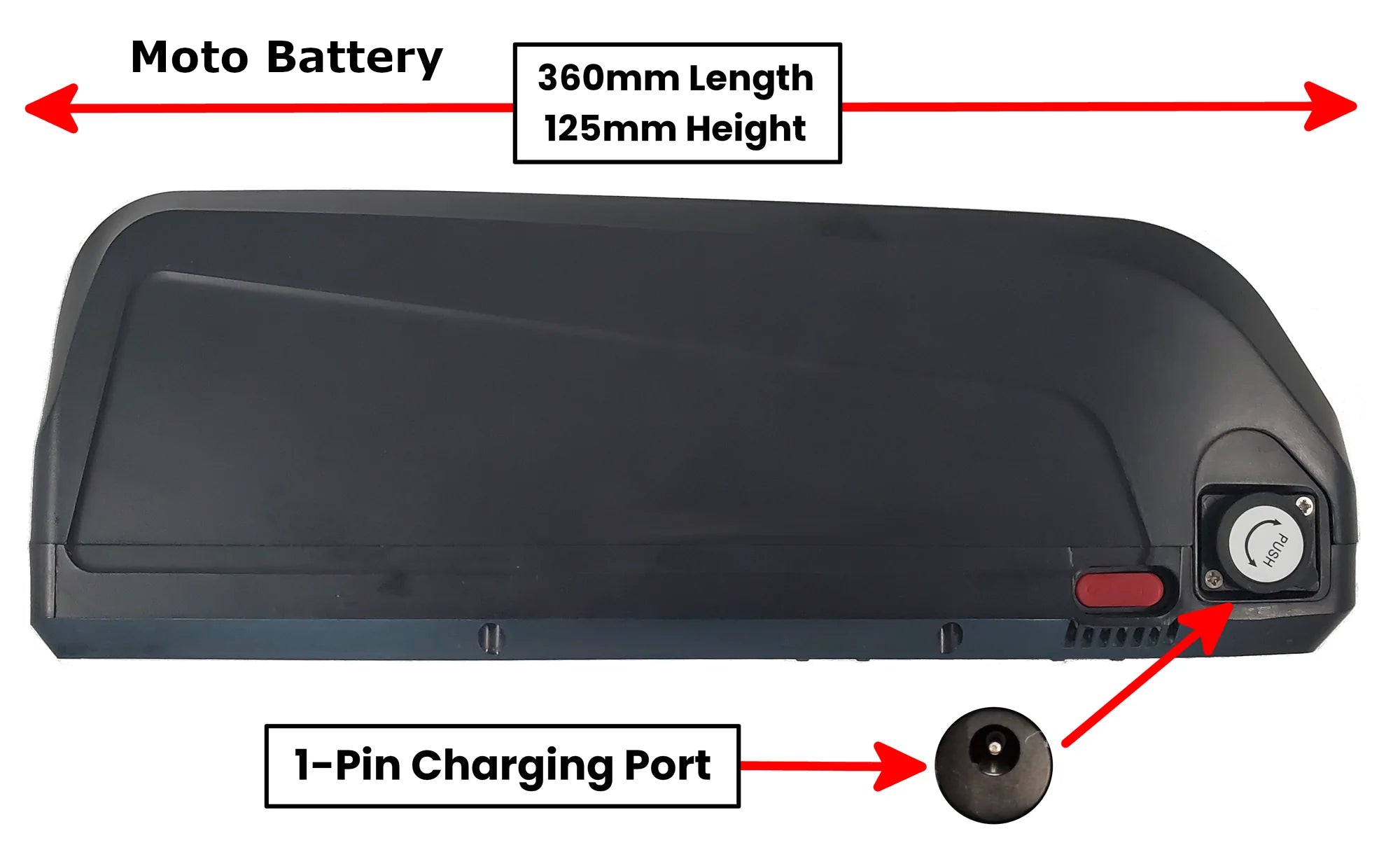 Hailong Battery for Swift CVT, Skycap 2 and Moto Series - 48V 21.5Ah 1-Pin for Moto
