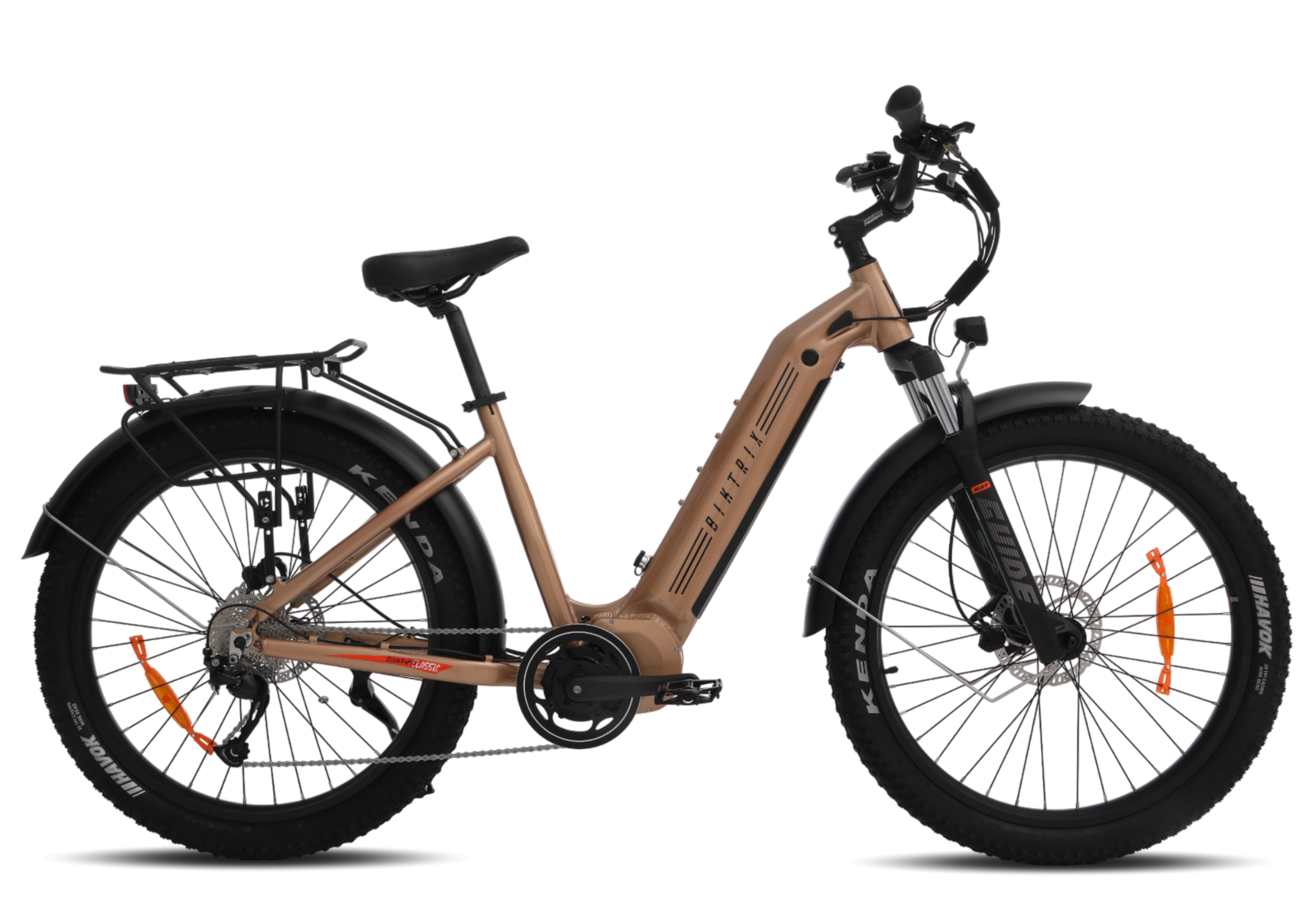 Juggernaut Classic Duo Step-Thru - L | 19” Frame (Fits Riders  5’8”+ | 30”+ inseam) / Champagne / 26x4 Fat Wheels (Great on snow | sand | gravel)