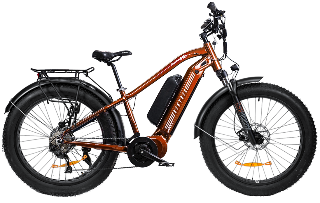Juggernaut Classic Duo Step-Over | 52V - L | 19” Frame (Fits Riders  5’10”+ / 31”+ inseam) / Copper / 26x4 Fat Wheels (Great on snow | sand | gravel)