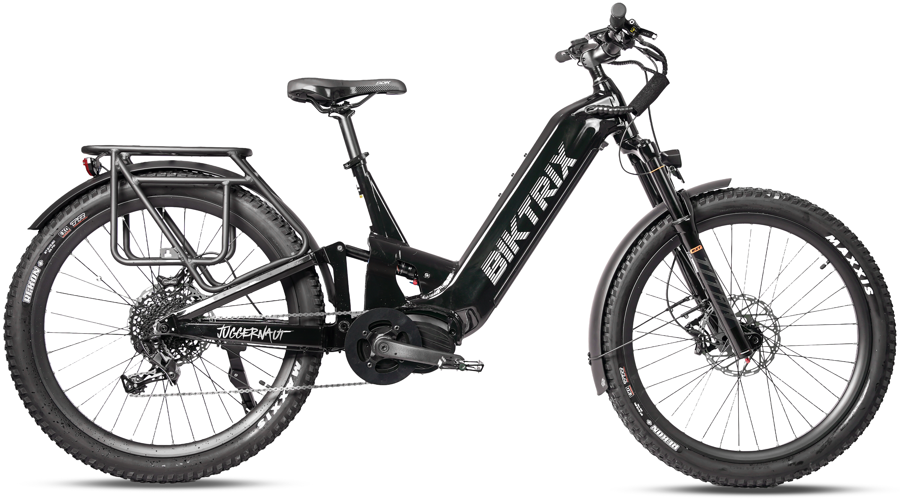 Juggernaut FS Step-Thru MTB - M | 17” Frame (Fits Riders 5’6”+ / 30”+ inseam) / Black
