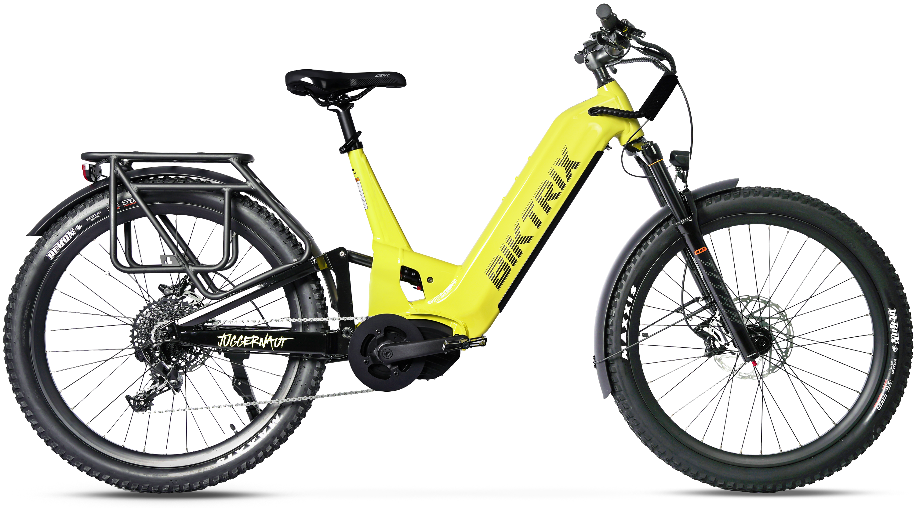Juggernaut FS Step-Thru MTB - M | 17” Frame (Fits Riders 5’6”+ / 30”+ inseam) / Yellow