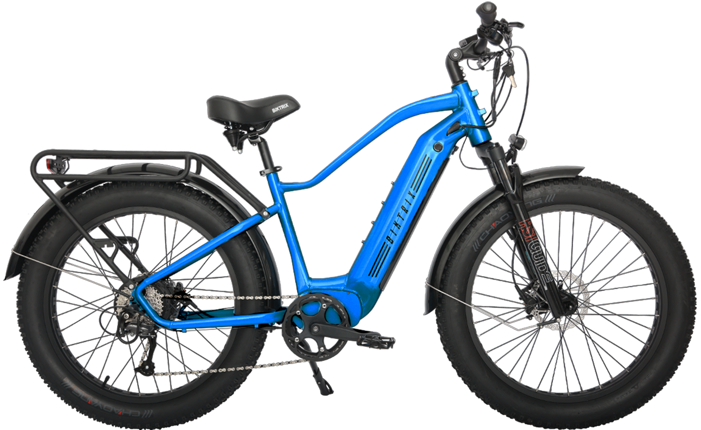 Juggernaut Hub Duo Step-Over - Step-Over / L | 19” Frame (Fits Riders  5’10”+ / 31”+ inseam) / Powder Coated / 26x4 Fat Wheels (great on snow | sand | gravel)