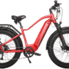 Juggernaut Hub Duo Step-Over - Step-Over / L | 19” Frame (Fits Riders  5’10”+ / 31”+ inseam) / Matte Red / 26x4 Fat Wheels (great on snow | sand | gravel)