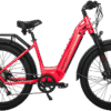 Juggernaut Hub Duo Step-Over - Step-Thru / L | 19” Frame (Fits Riders  5’10”+ / 31”+ inseam) / Metallic Red / 27.5x3 MTB Wheels (great on pavement | groomed trails)