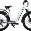 Juggernaut Hub Duo Step-Over - Step-Thru / L | 19” Frame (Fits Riders  5’10”+ / 31”+ inseam) / Pearl White / 27.5x3 MTB Wheels (great on pavement | groomed trails)