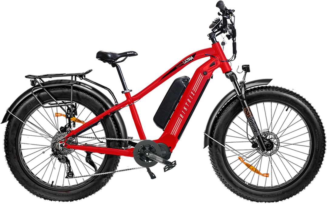 Juggernaut Ultra Duo 2 Step-Over - M | 17” Frame (Fits Riders 5’6”+ / 31”+ inseam) / Red / 27.5x3 MTB wheels (Great on pavement | groomed trails)