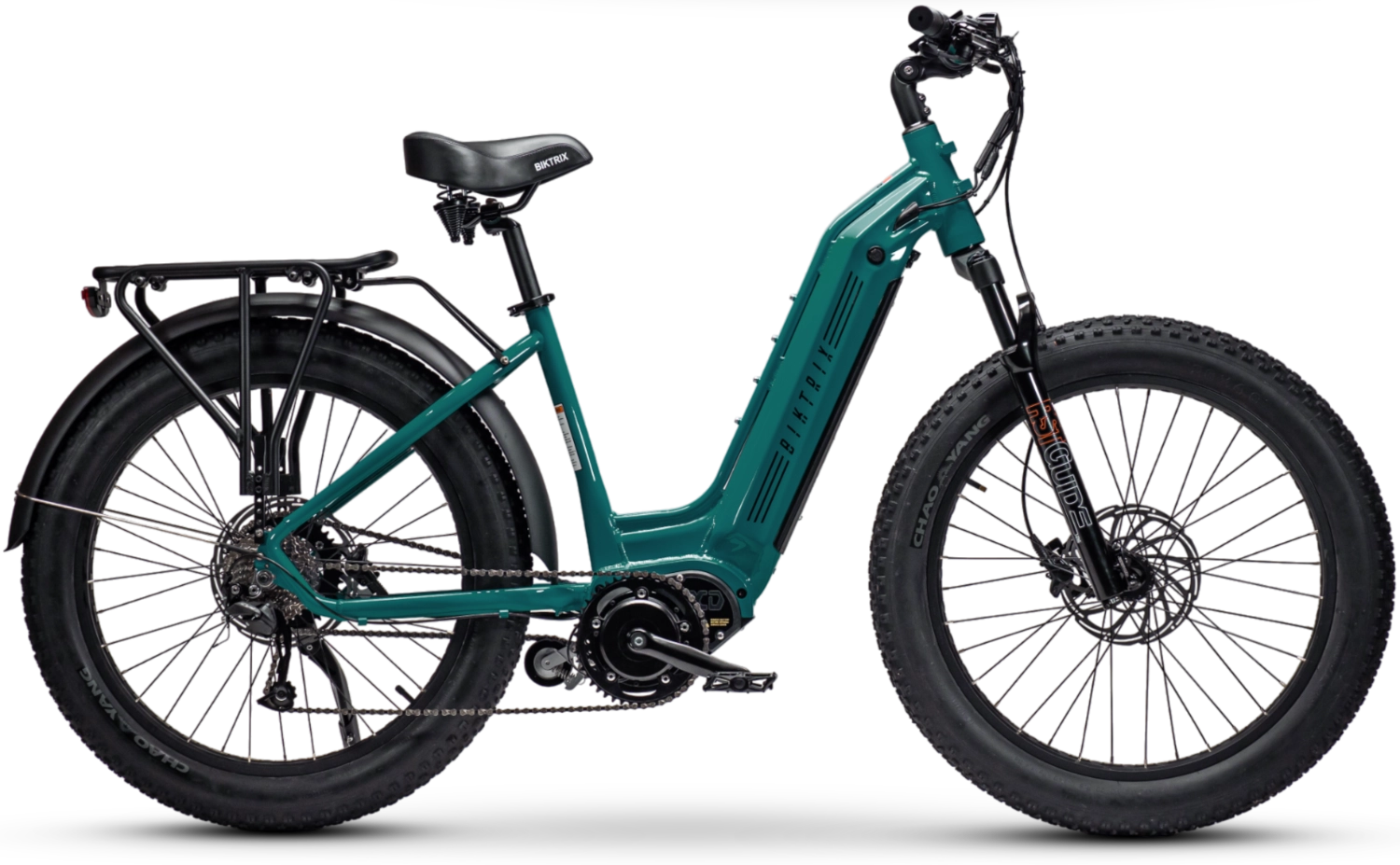 Juggernaut XD Duo Step-Thru - M | 16” Frame (Fits Riders 5’6”+ / 30”+ inseam) / Emerald Green / 26x4 Fat Wheels (great on snow | sand | gravel)