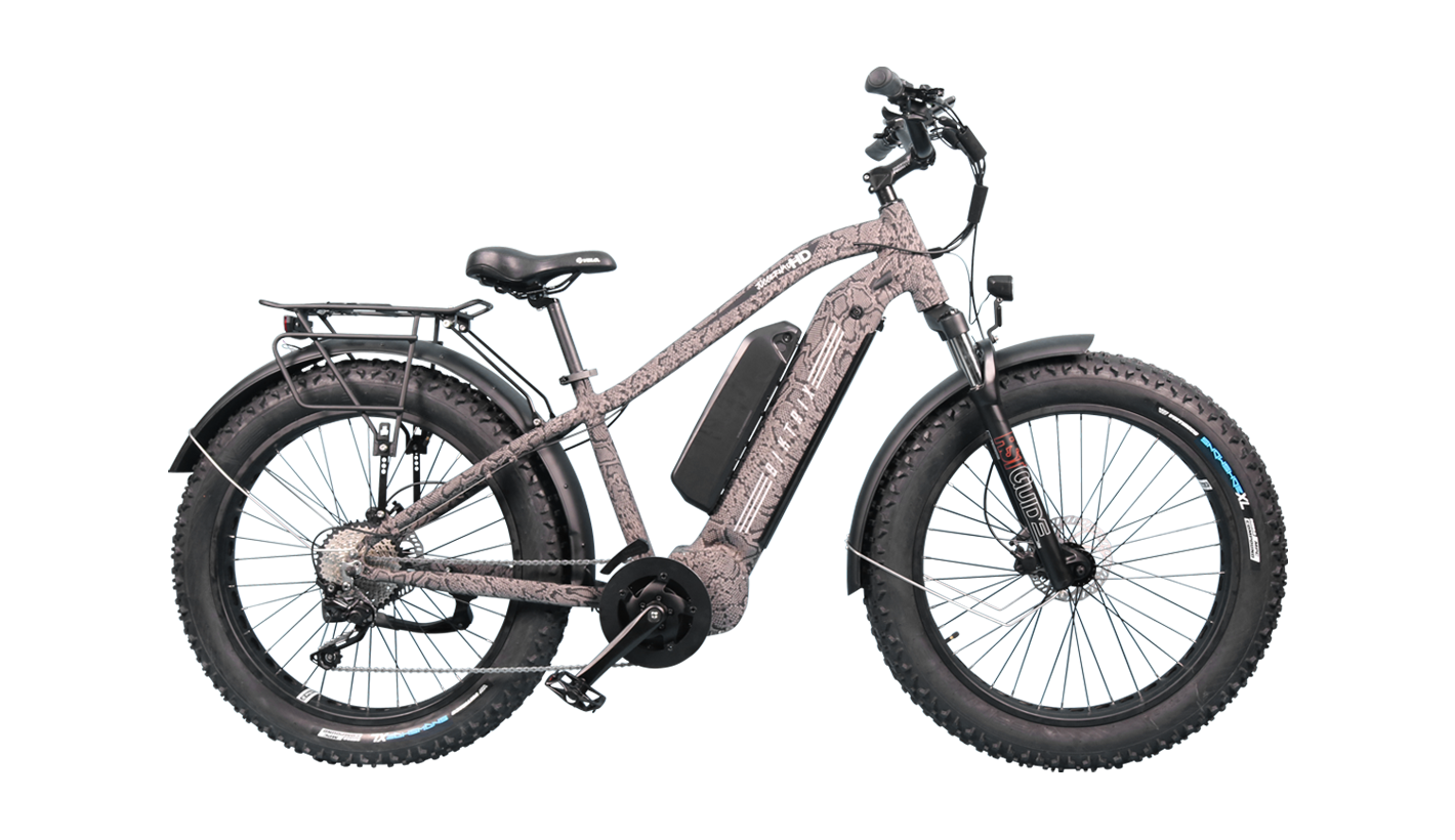 Juggernaut Classic Duo Step-Over | 52V - L | 19” Frame (Fits Riders  5’10”+ / 31”+ inseam) / Camo / 26x4 Fat Wheels (Great on snow | sand | gravel)