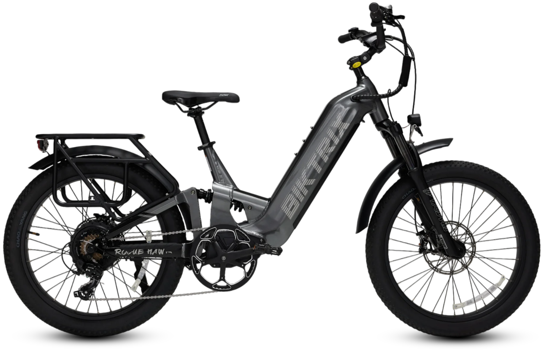 RogueHawk FS Step-Thru | 70V - Gray/Black / M | 16" Frame | 24x3 MTB(Fits Riders 5’2” and taller | 28”+ inseam)