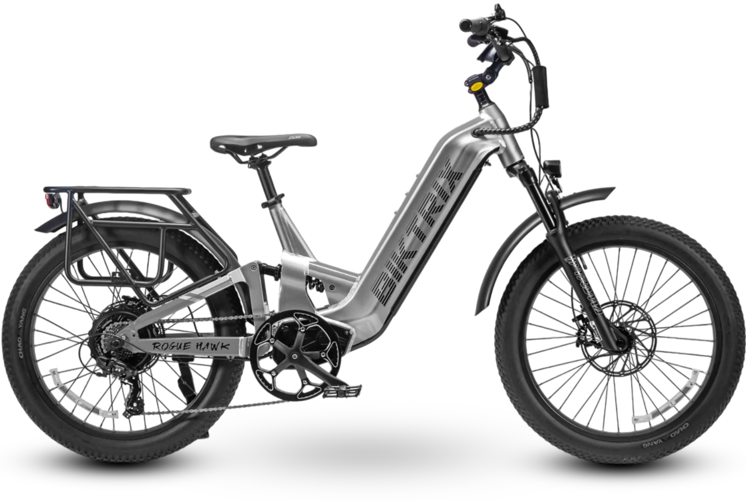 RogueHawk FS Step-Thru | 70V - Powder Coated / L | 18” Frame | 27.5x3 MTB(Fits Riders 5’6” and taller | 30”+ inseam)