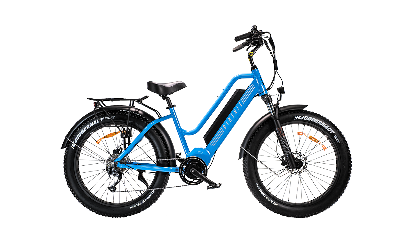 Stunner X 5 - 26x4 Fat Tires (Large) FITS RIDERS 5'6"/ 31IN INSEAM AND TALLER / Azure Blue / In Stock and Shipping