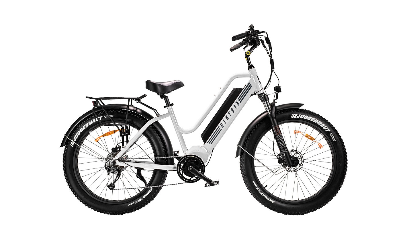 Stunner X 5 - 26x4 Fat Tires (Large) FITS RIDERS 5'6"/ 31IN INSEAM AND TALLER / White / In Stock and Shipping