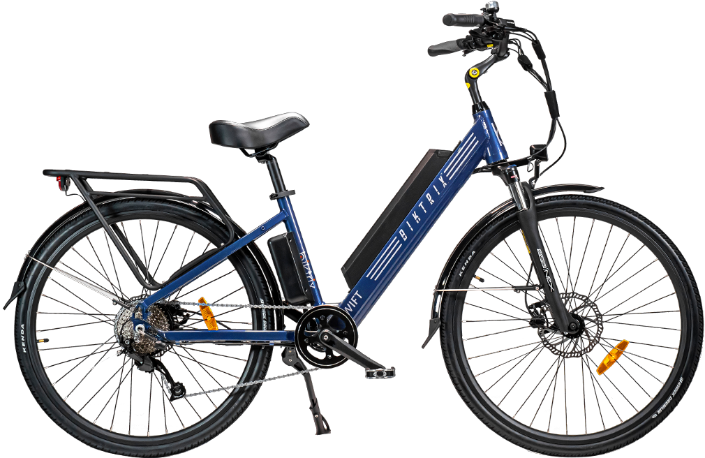 Swift Step-Thru 2 - M | 17” Frame (Fits Riders 5’6”+ / 29”+ inseam) / Navy Blue