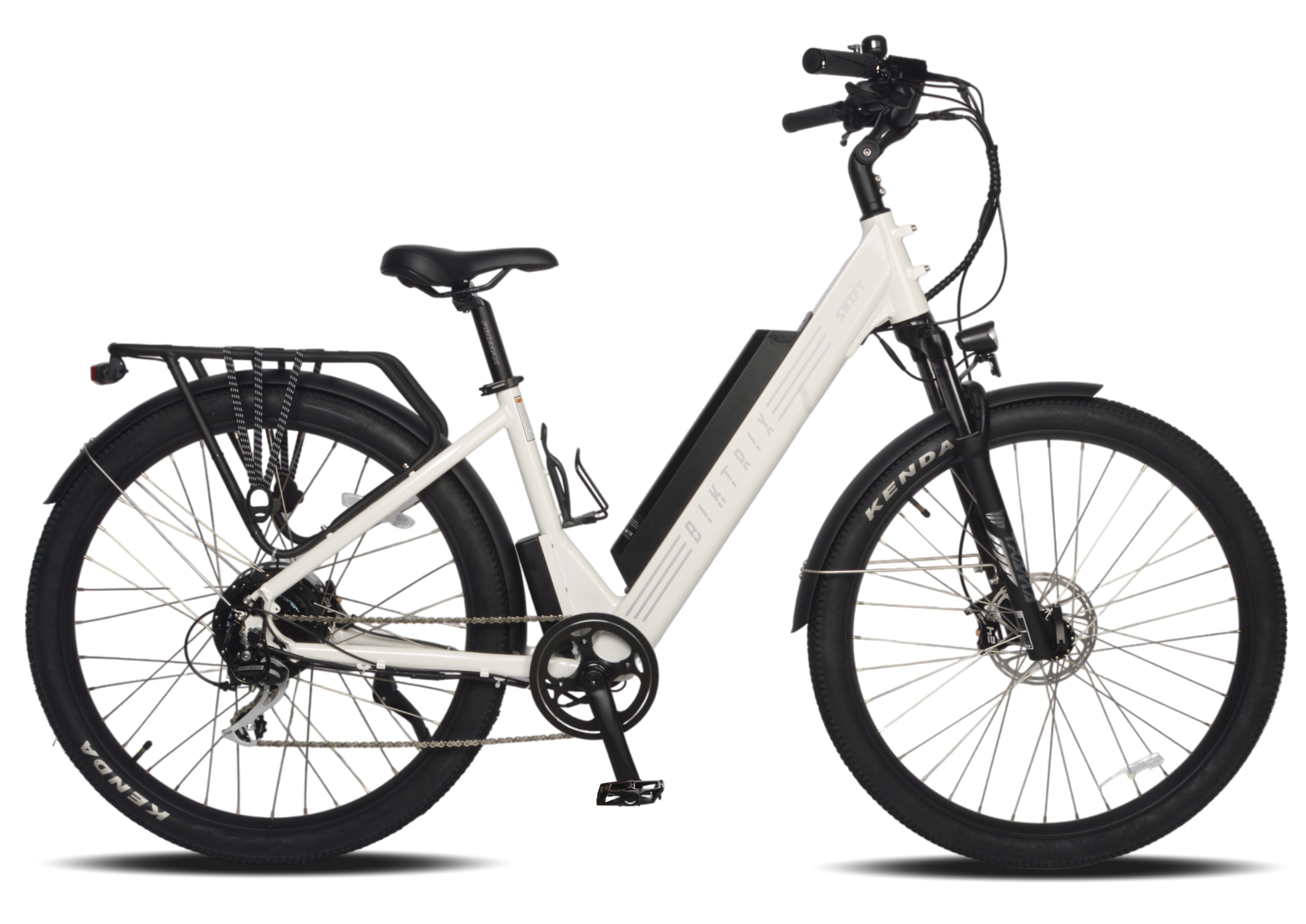 Swift Step-Thru 3 - L | 18” Frame (Fits Riders 5’8”+ / 30”+ inseam) / Pearl White