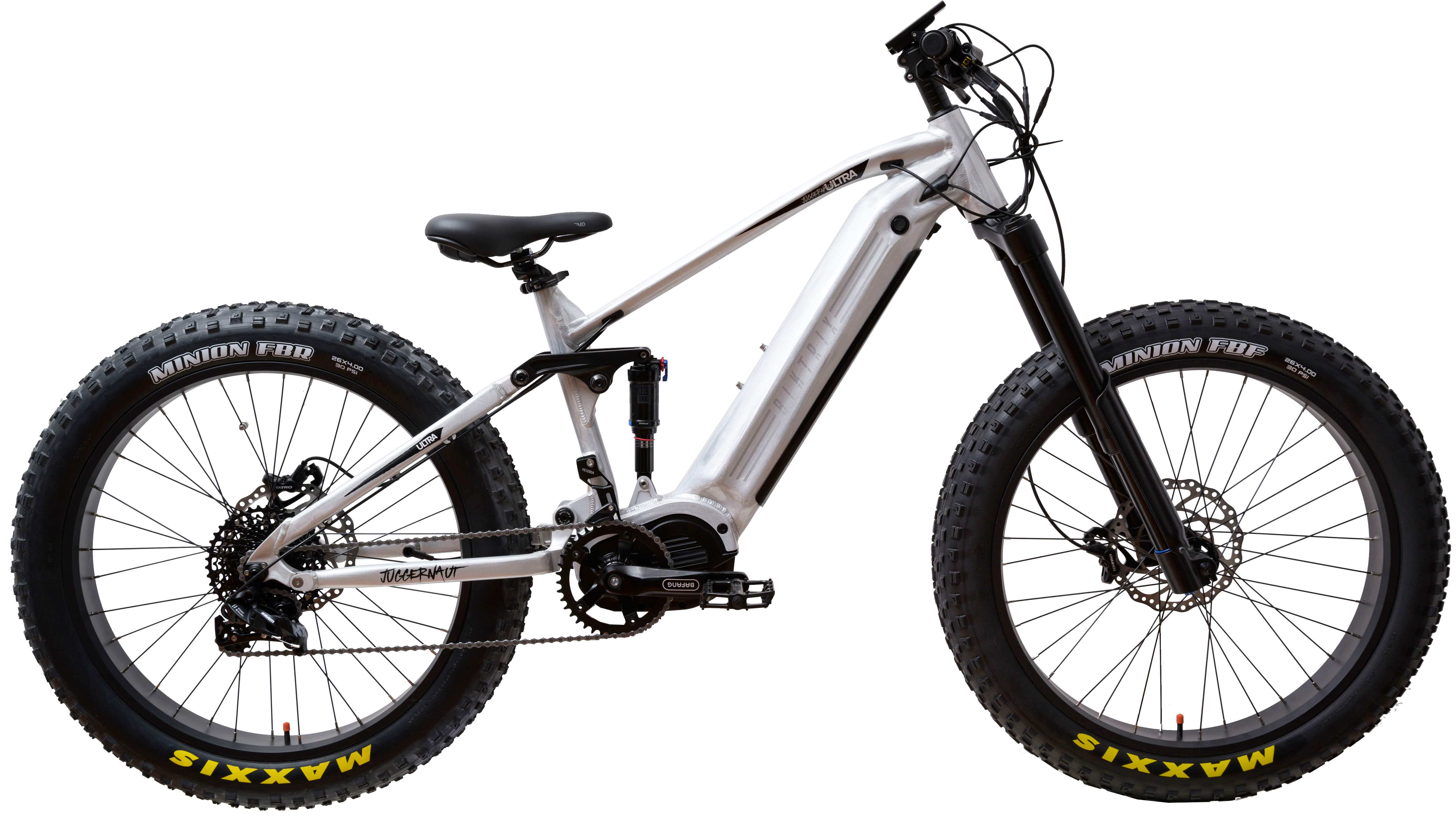 Juggernaut Ultra FS Pro - M | 17” Frame (Fits Riders 5’10”+ / 32”+ inseam) / Brushed Aluminum / 26X4 Fat Wheels (Great on snow | sand | gravel)