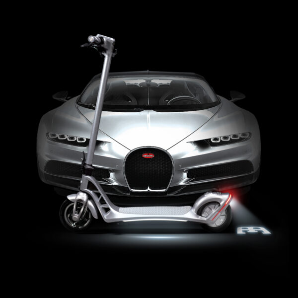 BUGATTI ELECTRIC SCOOTER SILVER