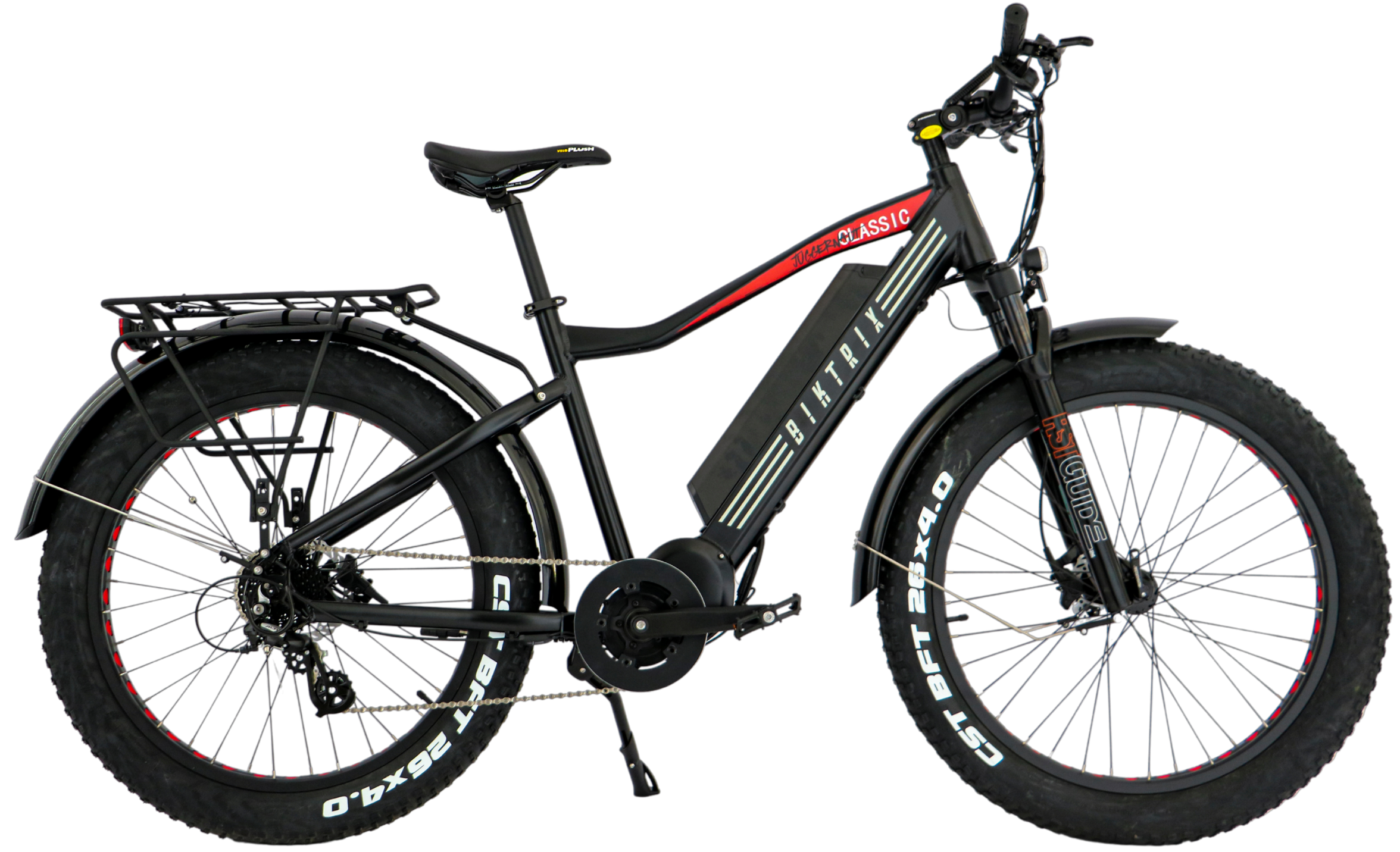 Juggernaut Classic 9 - Satin Black / 26x4 Fat Wheels (great on snow | sand | gravel)
