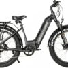 Juggernaut Hub Duo Step-Over - Step-Thru / L | 19” Frame (Fits Riders  5’10”+ / 31”+ inseam) / Satin Black / 27.5x3 MTB Wheels (great on pavement | groomed trails)