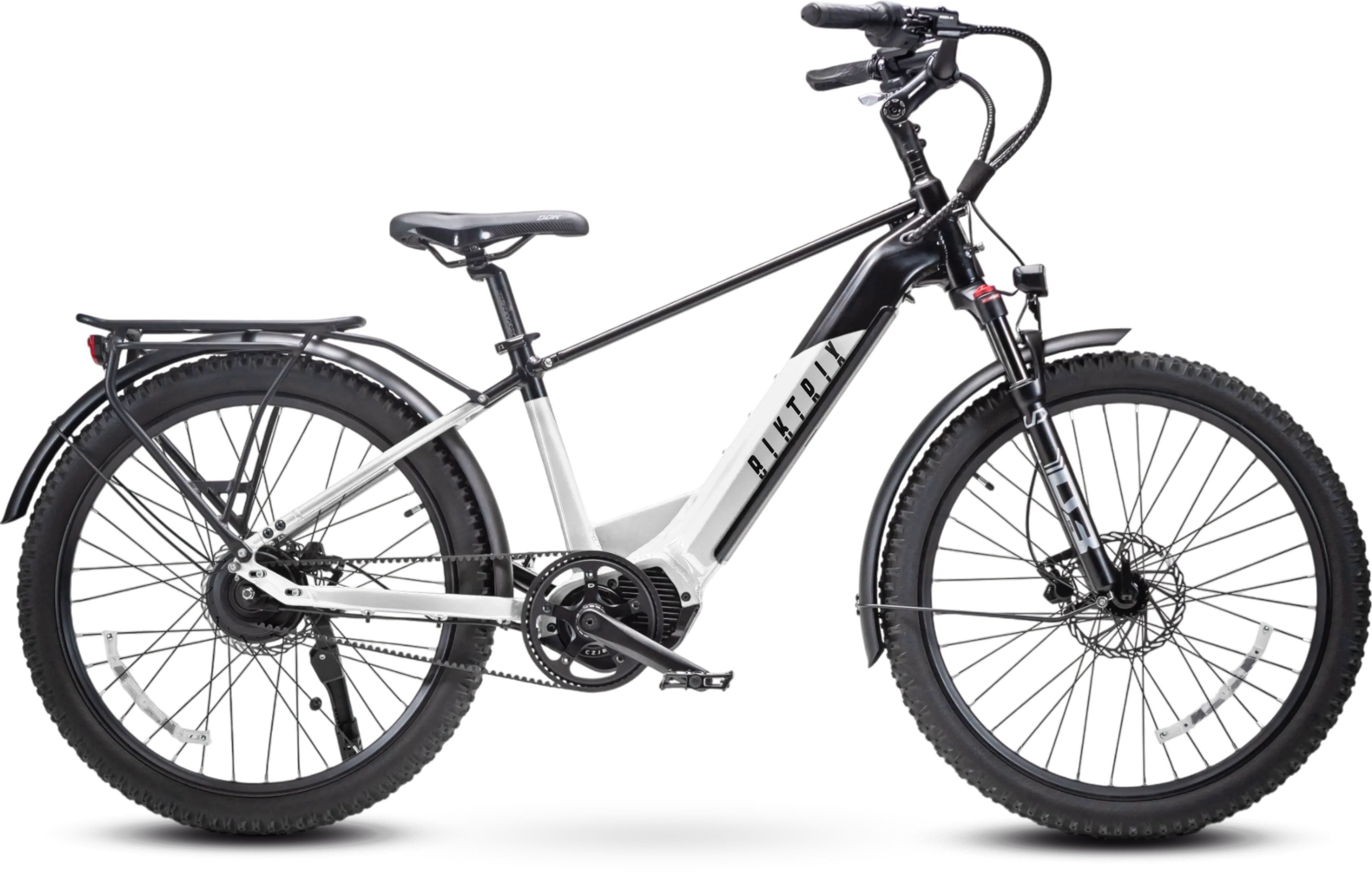 Swift CVT - Built with SwapTop Technology - L | 18” Frame (Fits Riders 5’6” and taller | 30”+ inseam) w/ 29" wheels / White / Street (Schwalbe Big Apple)